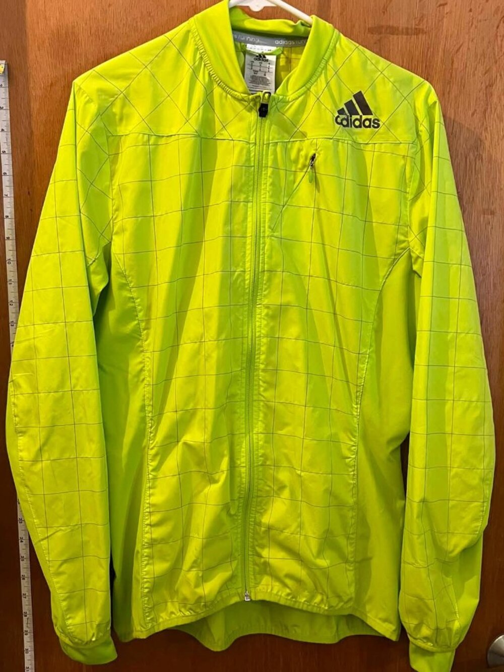 🐻Size S/P - Adidas - Neon Yellow Windbreaker